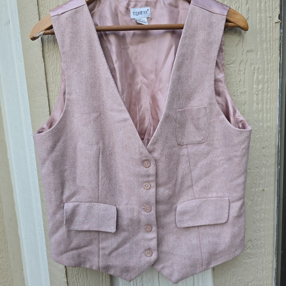 Together Blush Pink Satin Vest